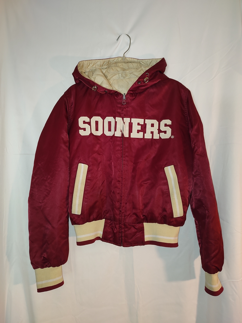 Vintage Oklahoma Sooners OU Reversible Satin Jacket